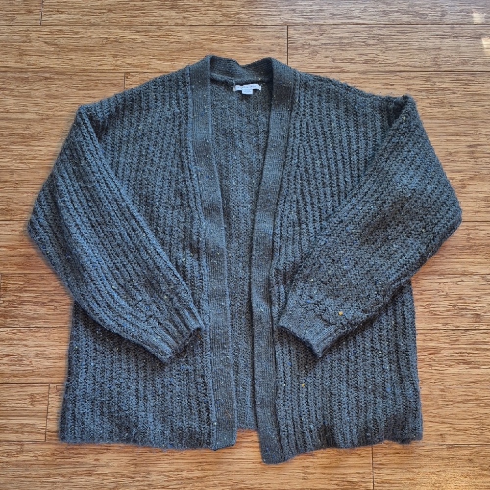 American Eagle Outfitters Charcoal Knit Cardigan